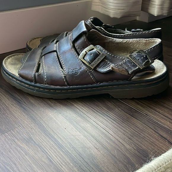 Dr. Martens Fisherman Men’s Brown Leather Sandals with Buckle Size 10 main image 8